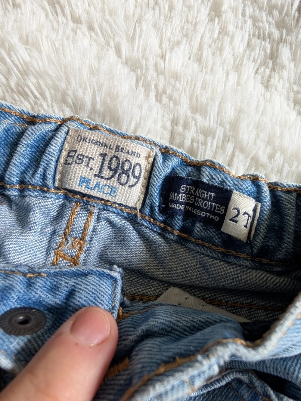 The Children's Place Straight Adjustable Waist Light Blue Denim Shorts Size 2T